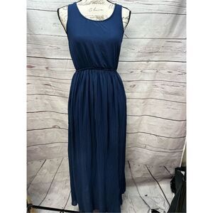 Indulge small blue sleeveless dress with‎ accordion type skirt (#1914)